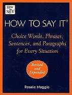 Book cover of How to Say it®