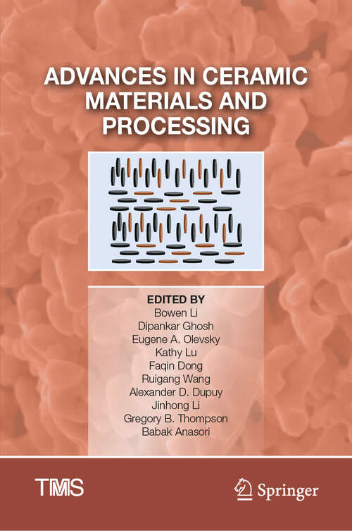 Book cover of Advances in Ceramic Materials and Processing (The Minerals, Metals & Materials Series)
