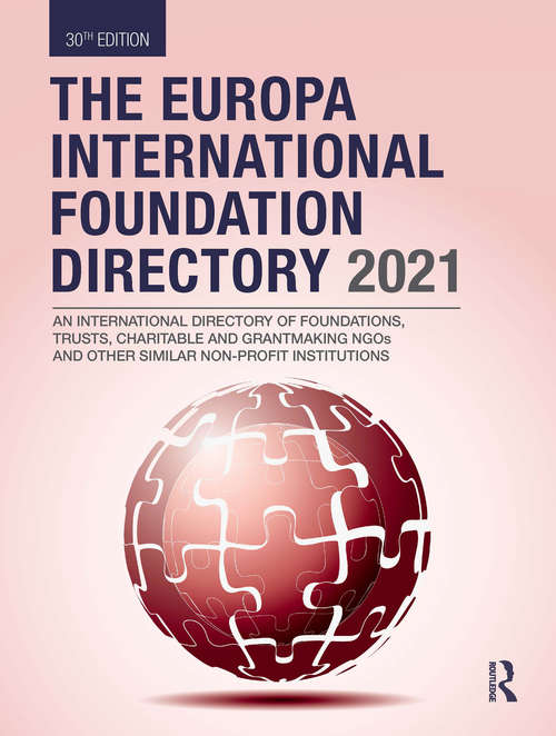 Book cover of The Europa International Foundation Directory 2021 (30)