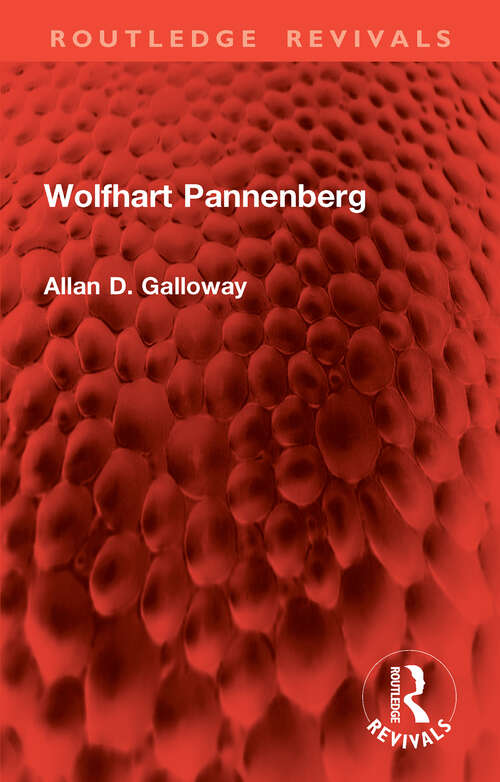 Book cover of Wolfhart Pannenberg (Routledge Revivals)