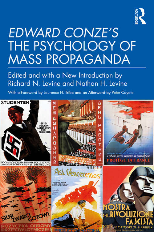 Book cover of Edward Conze's The Psychology of Mass Propaganda