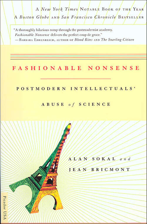 Book cover of Fashionable Nonsense: Postmodern Intellectuals' Abuse of Science