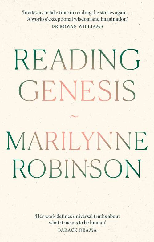 Book cover of Reading Genesis