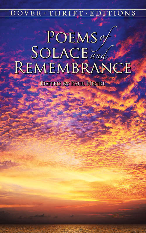 Book cover of Poems of Solace and Remembrance