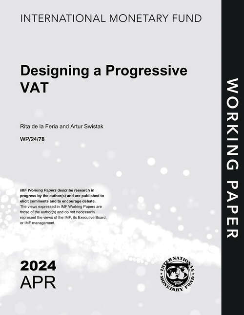 Book cover of Designing a Progressive VAT