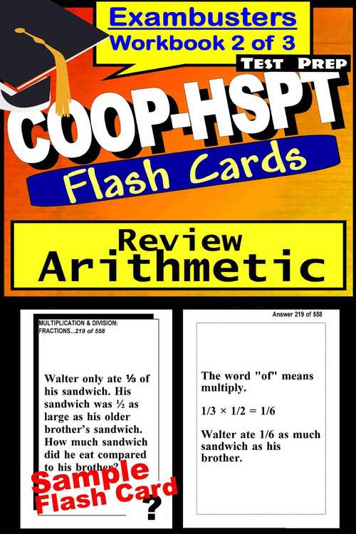 COOP-HSPT Test Prep Flash Cards: Review Arithmetic (Exambusters COOP-HSPT Workbook #2 OF 3)