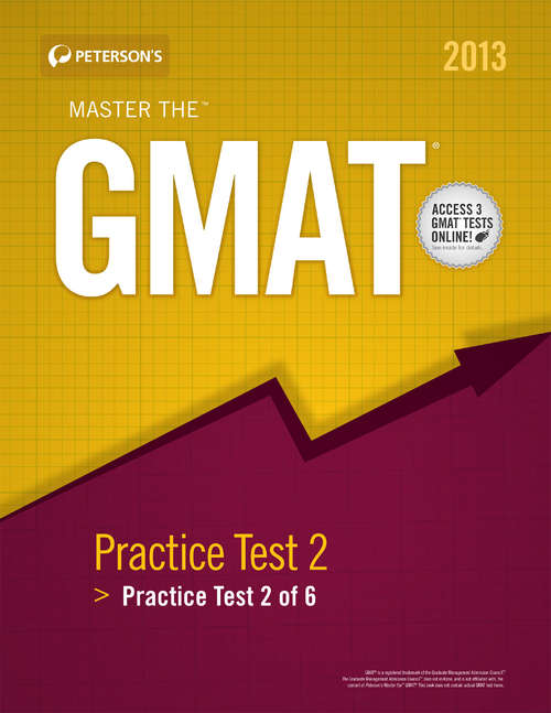 Book cover of Master the GMAT 2013: Practice Test 2 of 6