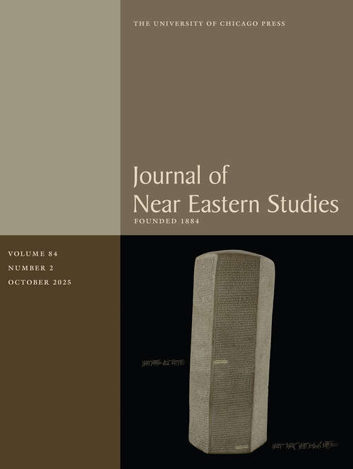 Book cover of Journal of Near Eastern Studies, volume 84 number 2 (October 2025)