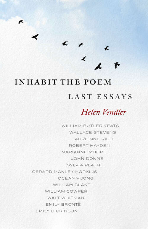 Book cover of Inhabit the Poem: Last Essays