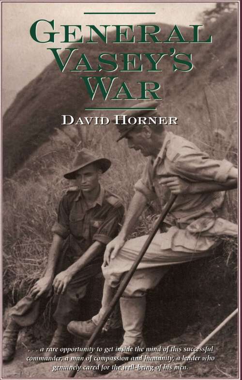 Book cover of General Vasey's War