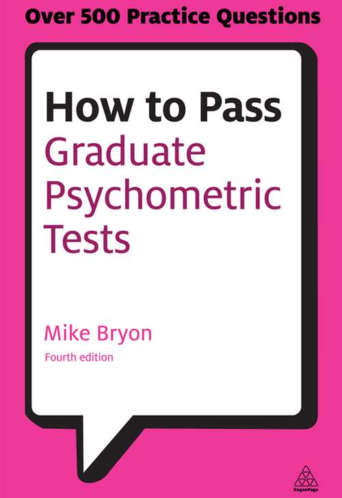 Book cover of How to Pass Graduate Psychometric Tests