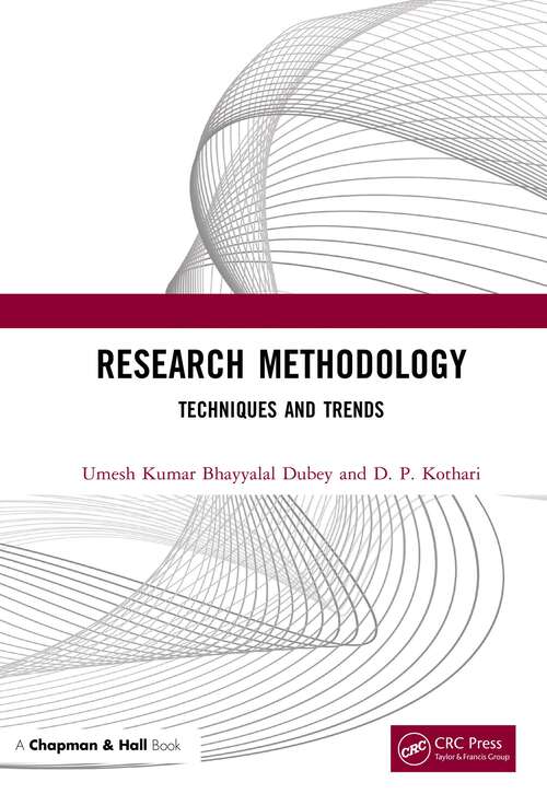 Book cover of Research Methodology: Techniques and Trends