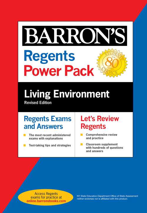 Book cover of Regents Living Environment Power Pack Revised Edition (Barron's Regents NY)