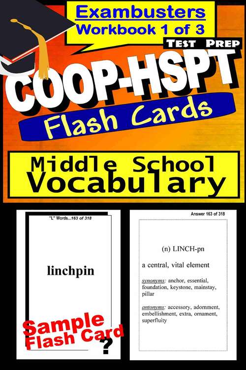 COOP-HSPT Test Prep Flash Cards: Middle School Vocabulary (Exambusters COOP-HSPT Workbook #1 OF 3)