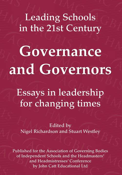 Book cover of Governance and Governors: Essays in Leadership in Challenging Times