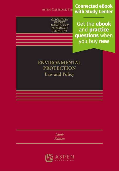 Book cover of Environmental Protection: Law and Policy (Ninth Edition) (Aspen Casebook)