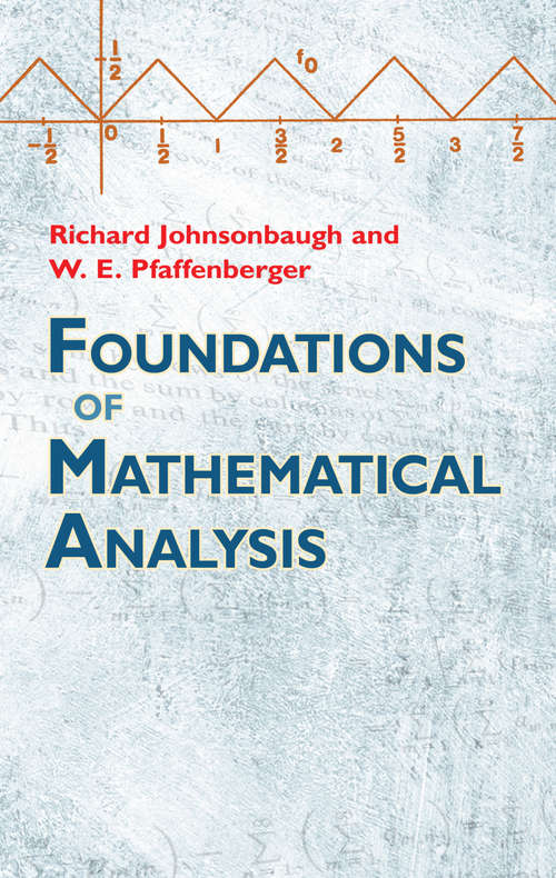 Book cover of Foundations of Mathematical Analysis