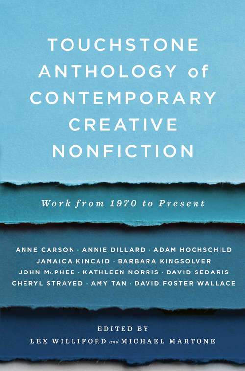 Book cover of Touchstone Anthology of Contemporary Creative Nonfiction