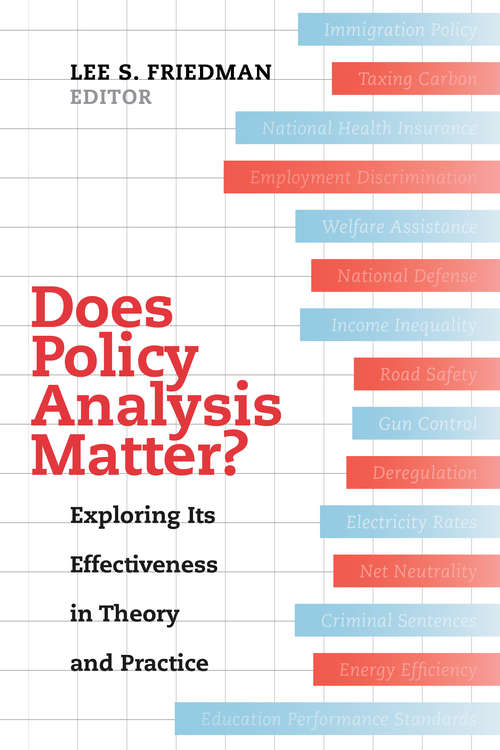 Book cover of Does Policy Analysis Matter?: Exploring Its Effectiveness in Theory and Practice