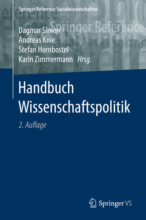 Book cover of Handbuch Wissenschaftspolitik