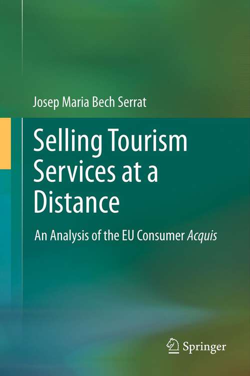 Book cover of Selling Tourism Services at a Distance