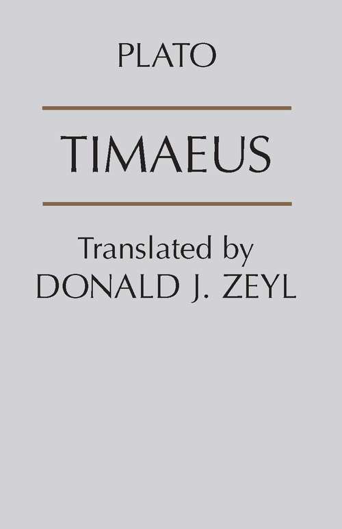 Book cover of Timaeus
