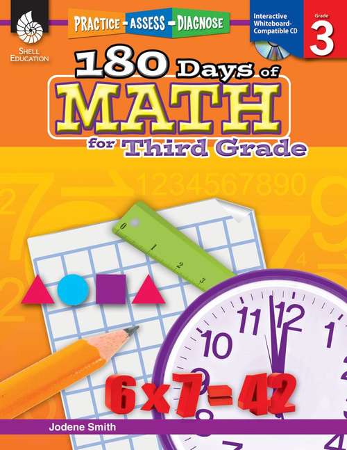 Book cover of 180 Days of MATH for Third Grade: Practice-Assess-Diagnose