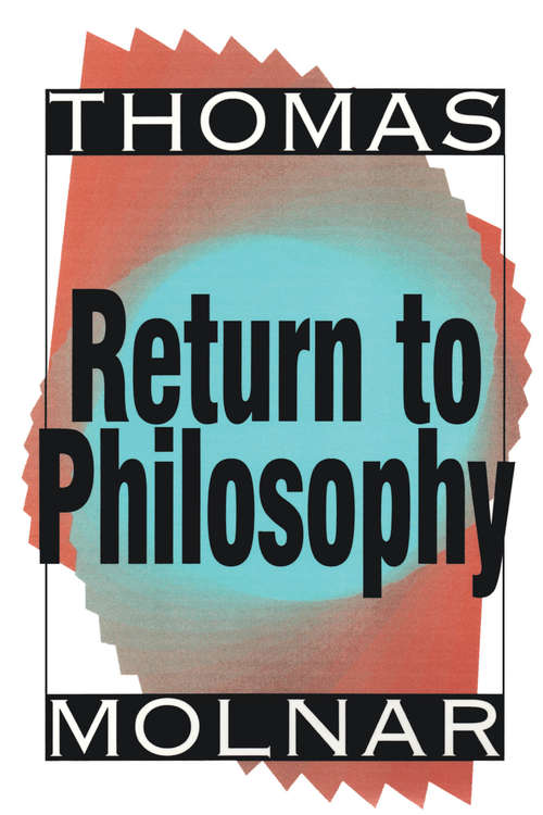 Book cover of Return to Philosophy