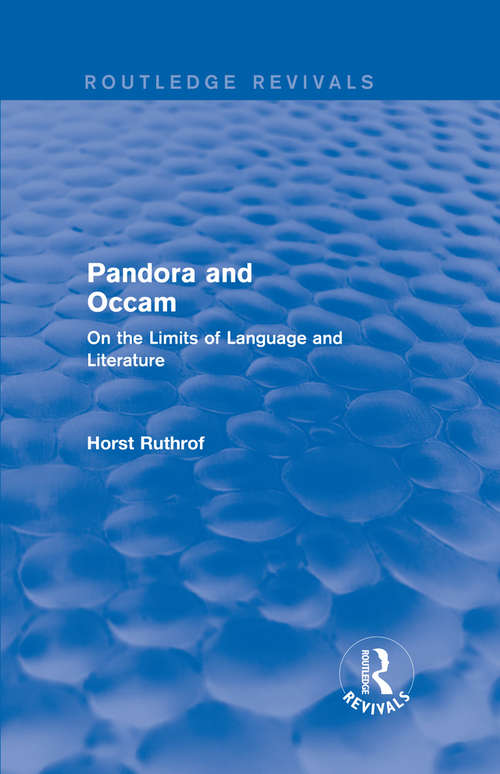 Book cover of Routledge Revivals: On the Limits of Language and Literature (Routledge Revivals)