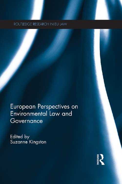 Book cover of European Perspectives on Environmental Law and Governance (Routledge Research in EU Law)