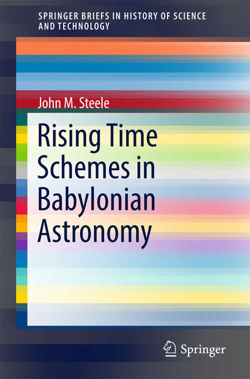 Book cover of Rising Time Schemes in Babylonian Astronomy