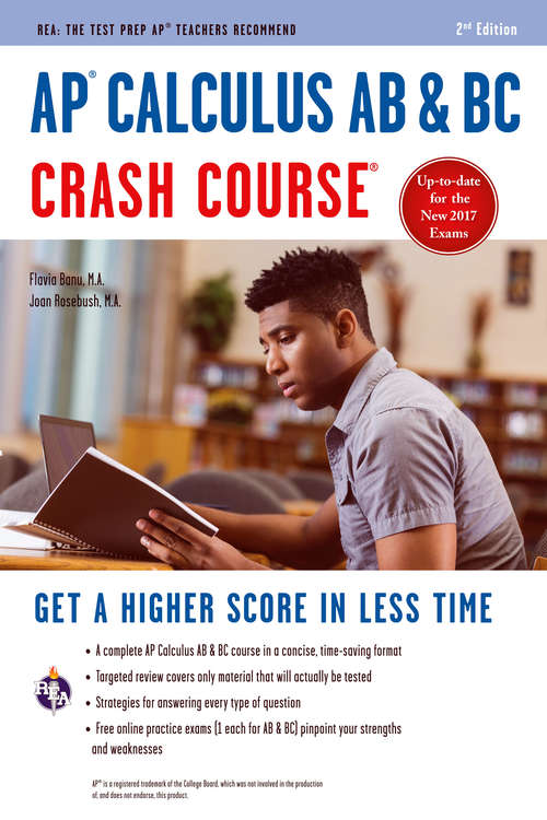 Book cover of AP® Calculus AB & BC Crash Course Book + Online