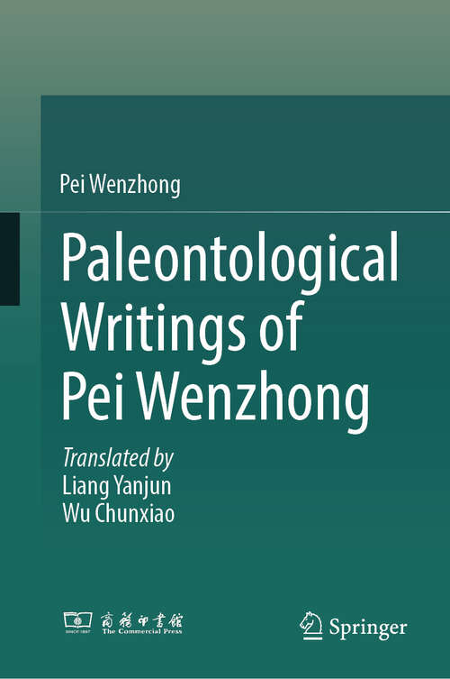 Book cover of Paleontological Writings of Pei Wenzhong