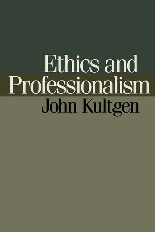 Book cover of Ethics and Professionalism