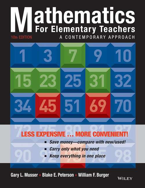 Book cover of Mathematics for Elementary Teachers: A Contemporary Approach (10)