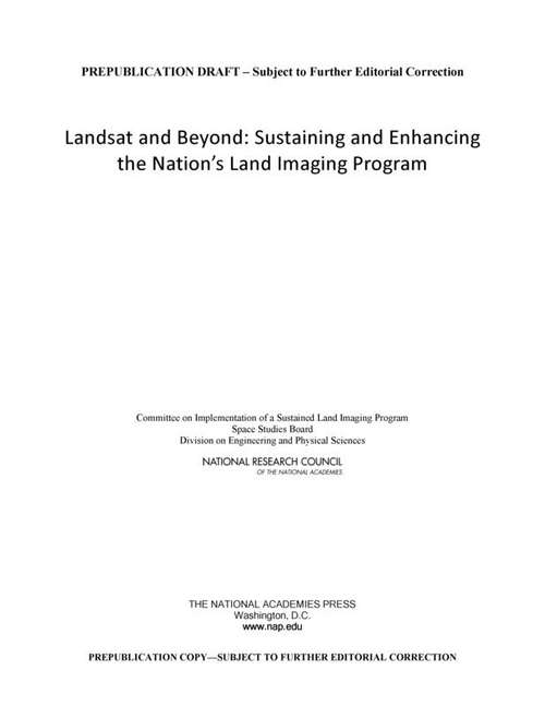 Book cover of Landsat and Beyond