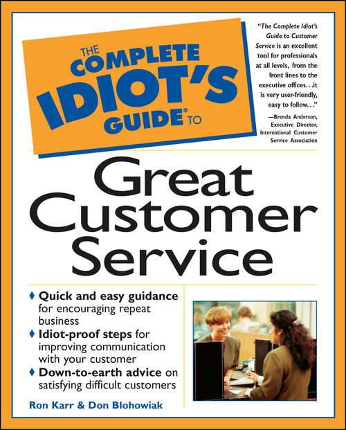 Book cover of The Complete Idiot's Guide to Great Customer Service