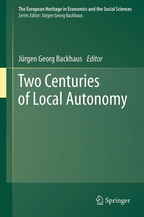 Book cover of Two Centuries of Local Autonomy