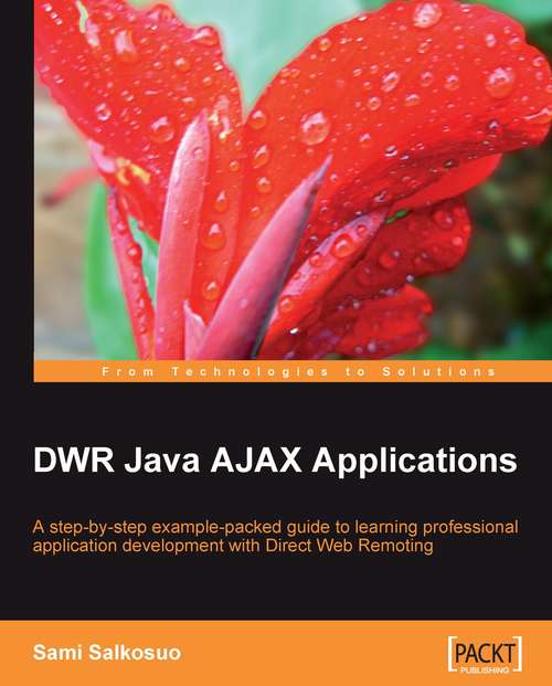 Book cover of DWR Java AJAX Applications