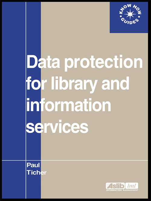 Book cover of Data Protection for Library and Information Services