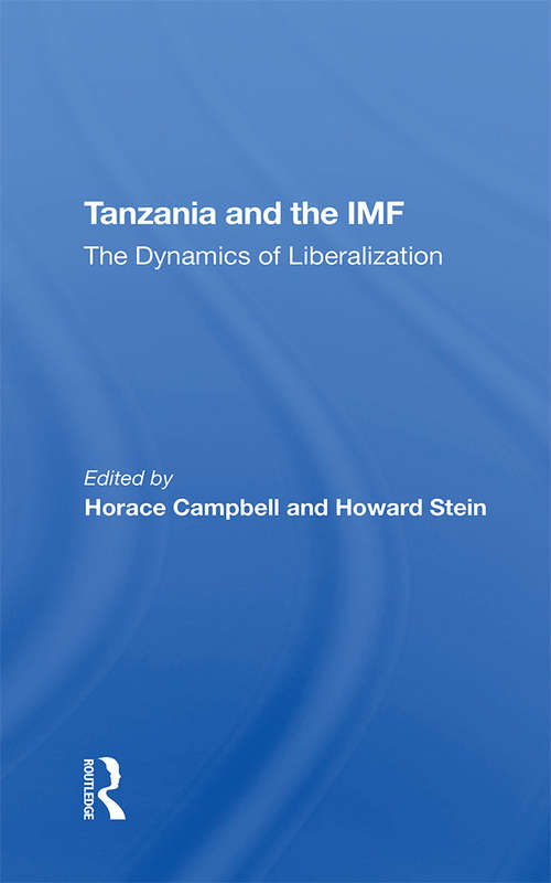 Book cover of Tanzania And The Imf: The Dynamics Of Liberalization