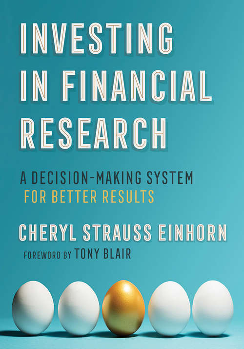 Book cover of Investing in Financial Research: A Decision-Making System for Better Results (AREA Method Publications)