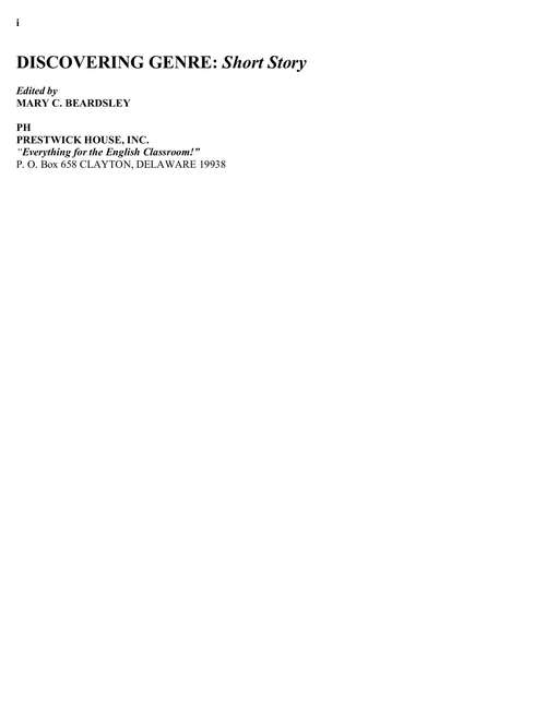 Book cover of Discovering Genre: Short Story