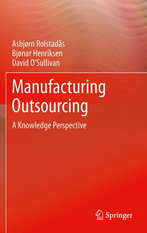 Book cover of Manufacturing Outsourcing