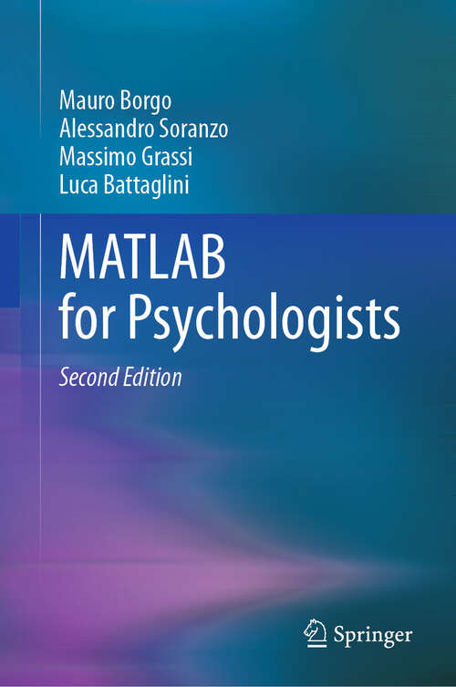 Book cover of MATLAB for Psychologists (Second Edition 2025)