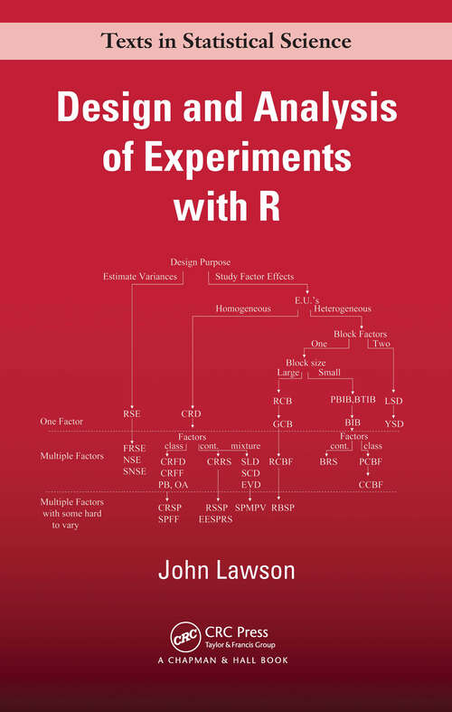 Book cover of Design and Analysis of Experiments with R