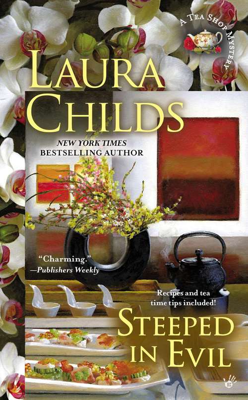 Book cover of Steeped in Evil (Tea Shop Mysteries #15)