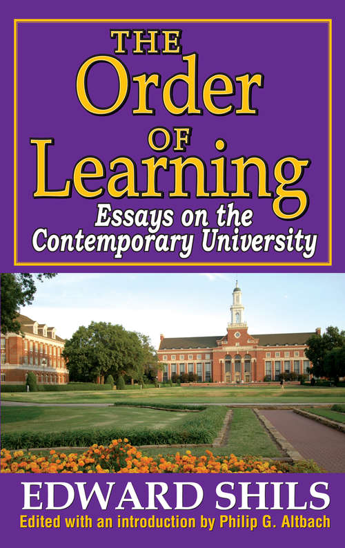 Book cover of The Order of Learning: Essays on the Contemporary University (Higher Education Ser.)