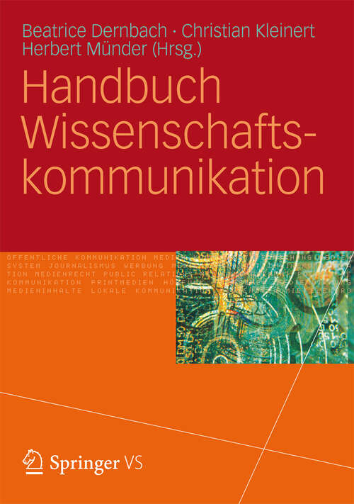 Book cover of Handbuch Wissenschaftskommunikation