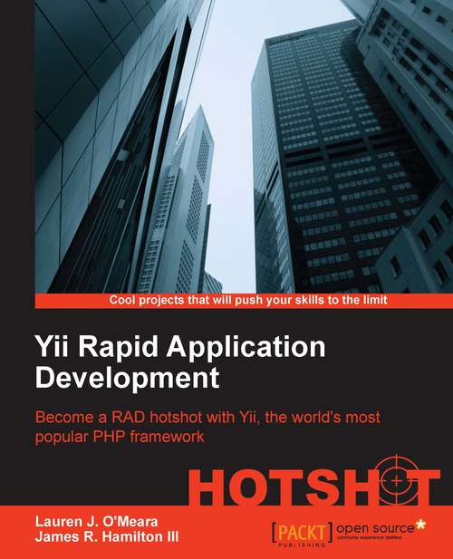 Book cover of Yii Rapid Application Development Hotshot